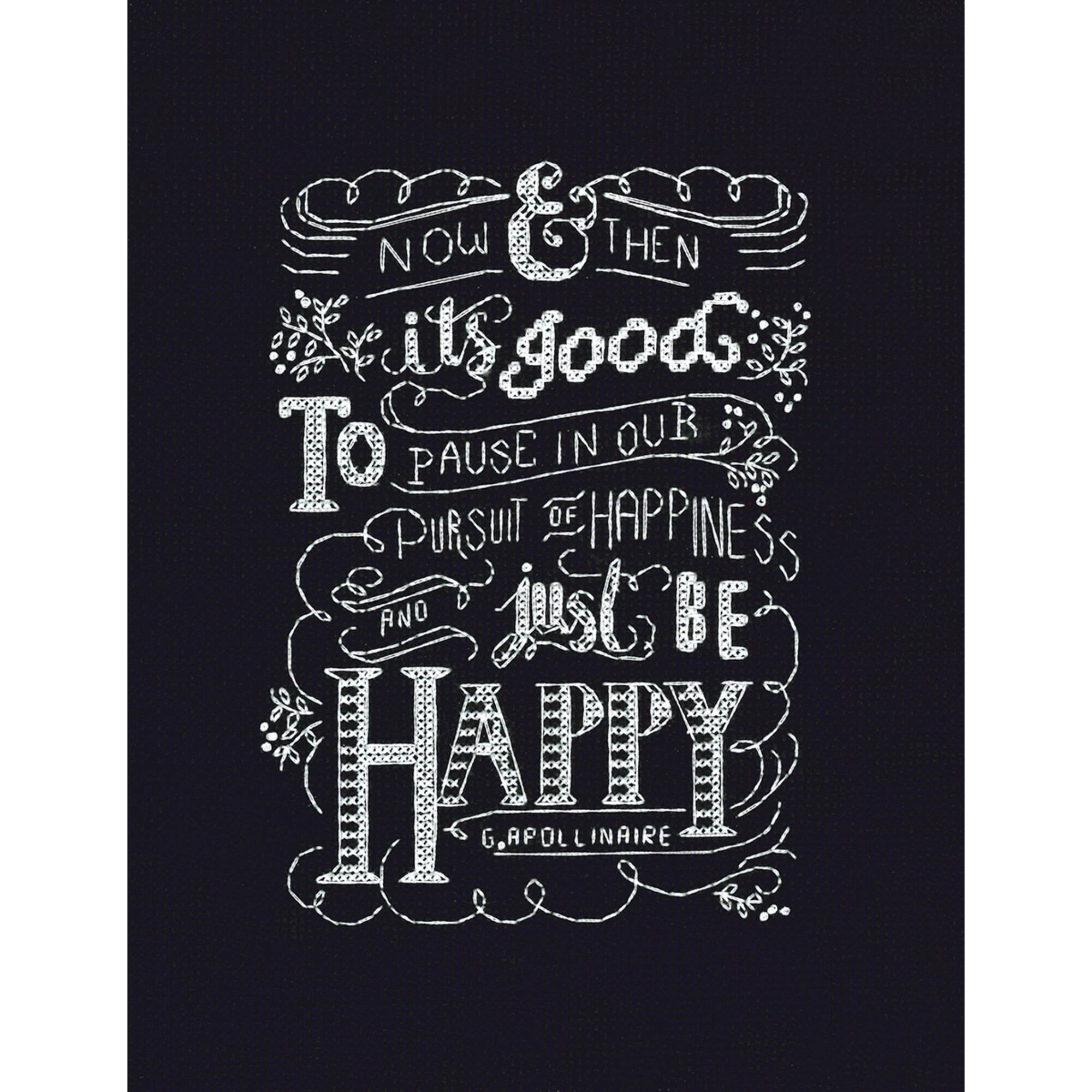 Design Works™ Just Be Happy Counted Cross Stitch Kit